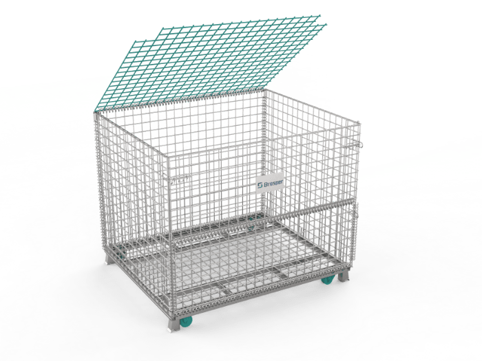 A set of custom wire mesh container.