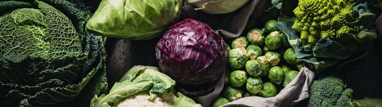 Several vegetables on the table.