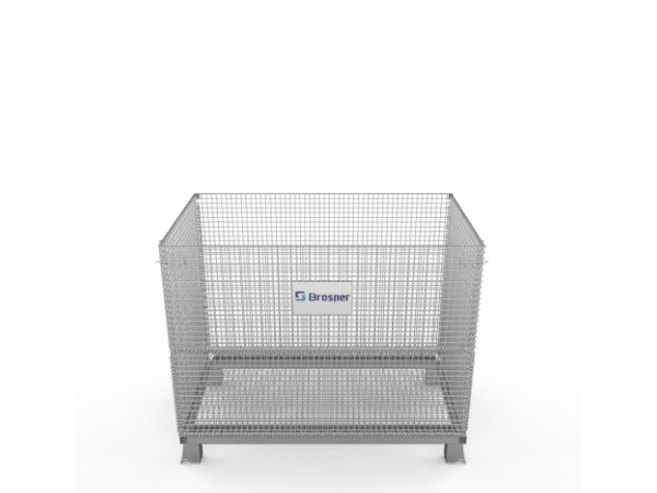 A wire container with 20 inch × 32 inch × 22 inch sizes.