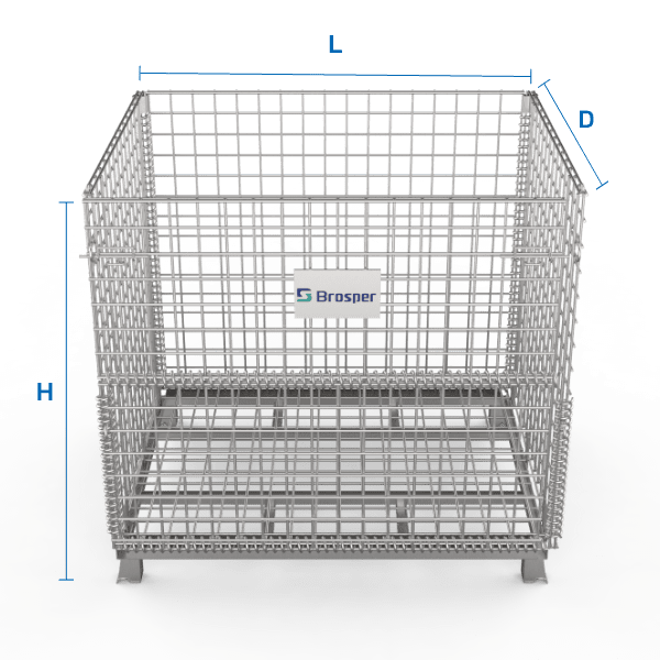 Un conteneur de fil avec des tailles de 31,5 pouces × 39,4 pouces × 33,1 pouces.